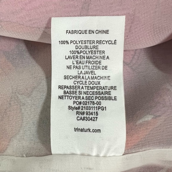 Trina Turk Pink Orange Floral One-Shoulder Ruffle Top - Picture 9 of 9